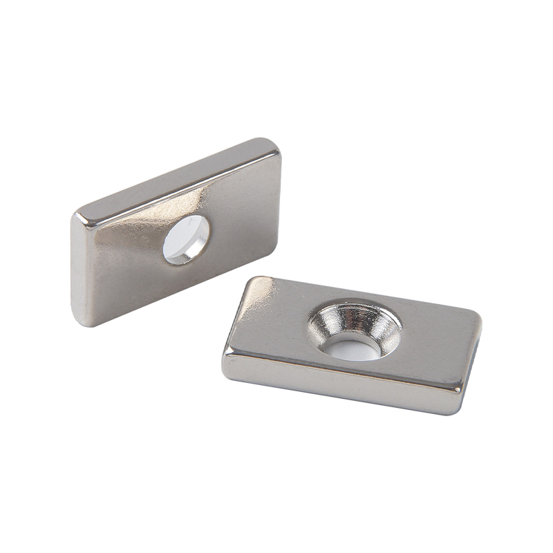 N48 Rectangle Instrument magnet with Countersunk hole