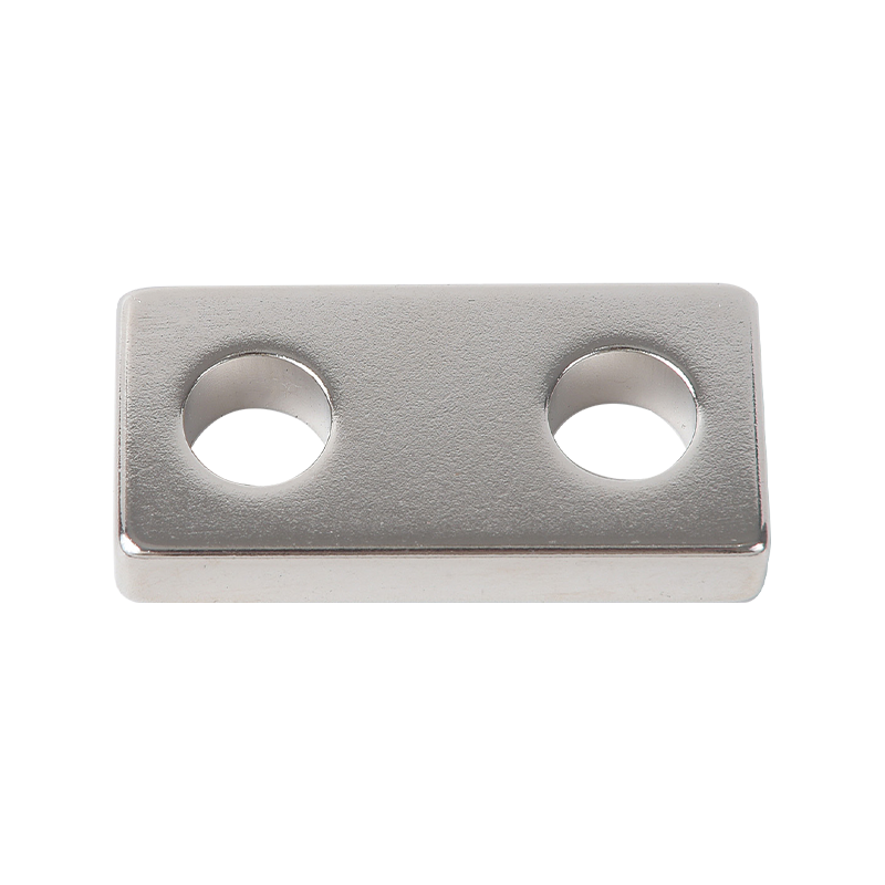 N50 Rectangle Magnet with two Straight Hole for Industrial 