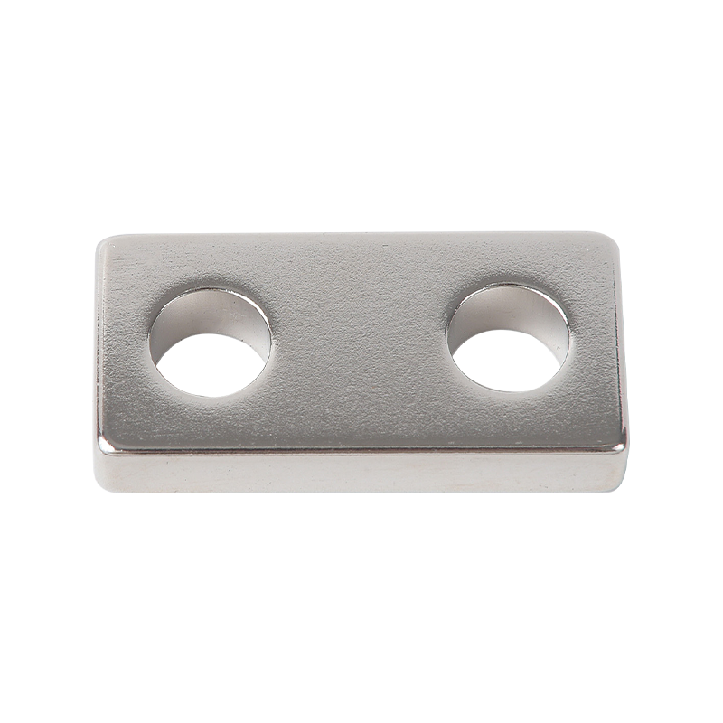 N50 Rectangle Magnet with two Straight Hole for Industrial 