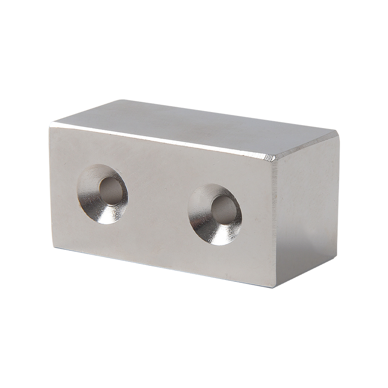 N52 Big Dimension Block Neodymium Magnet with Countersunk on Two Sides