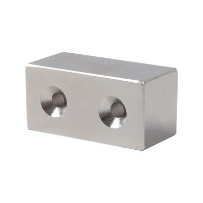 N52 Big Dimension Block Neodymium Magnet with Countersunk on Two Sides