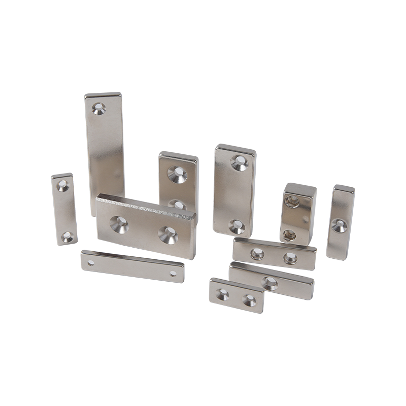 Rectangle Countersunk Neodymium Magnet with customized Grades