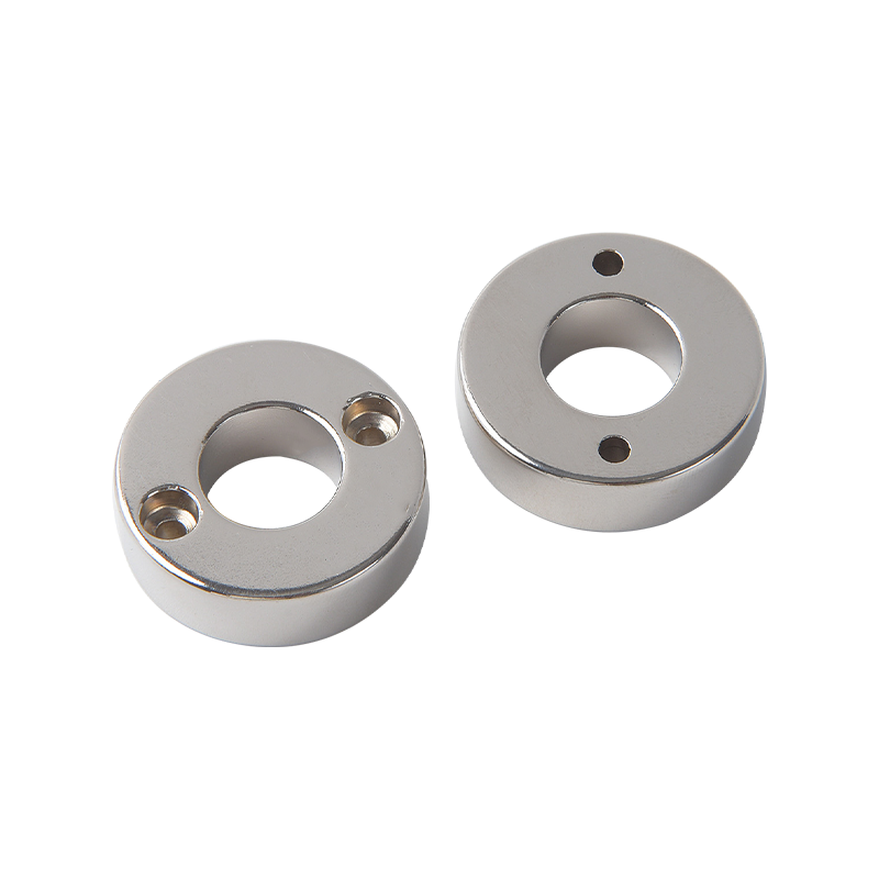Nickel Coating Neodymium Ring Magnet with two Countersunk Holes 