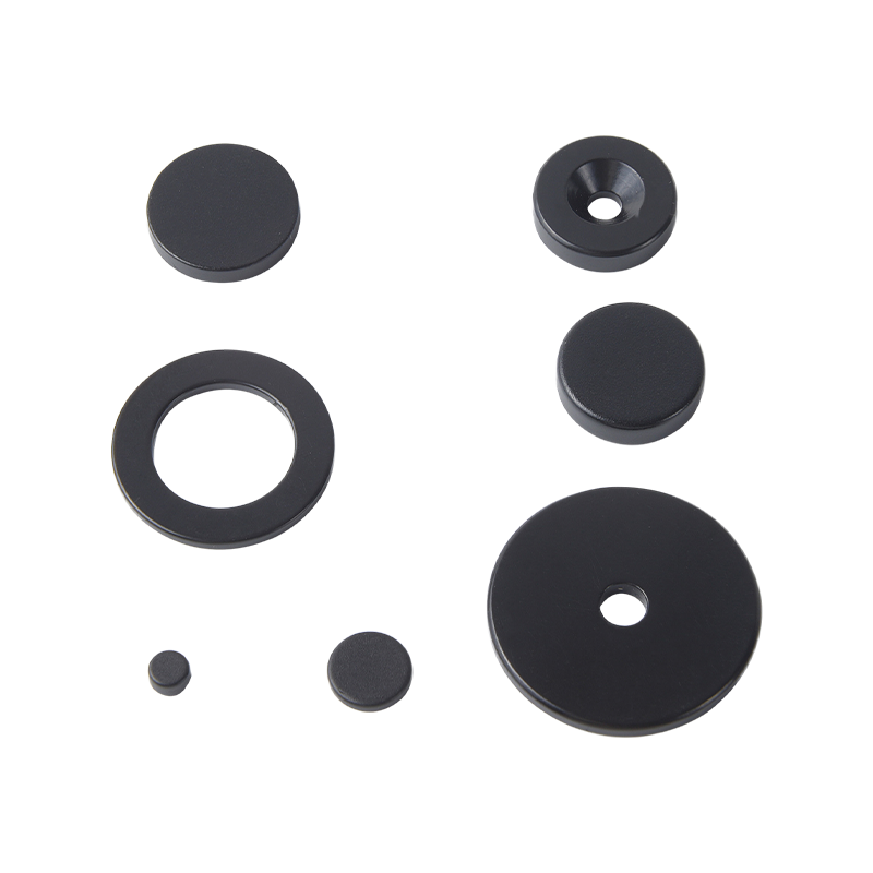 Round Disc Cylinder Black Epoxy Coating NdFeB Magnet N35-N52